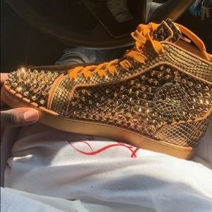 Christian Louboutin Gold Red Bottoms